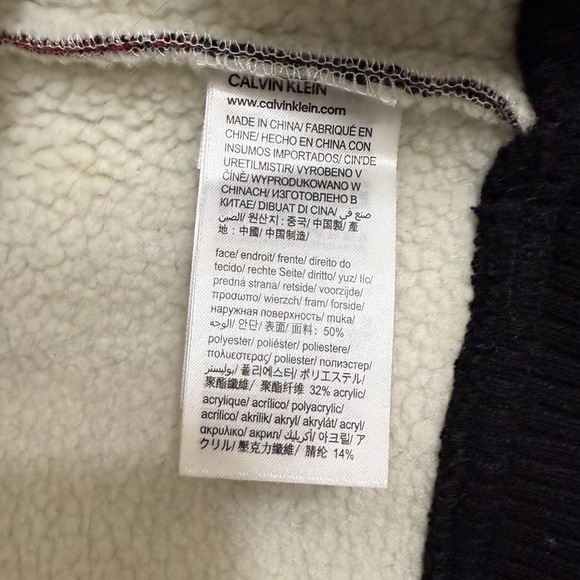 Calvin Klein Plaid Sherpa Jacket Wool Blend Chore Coat Women M Tango Red New - Picture 8 of 11